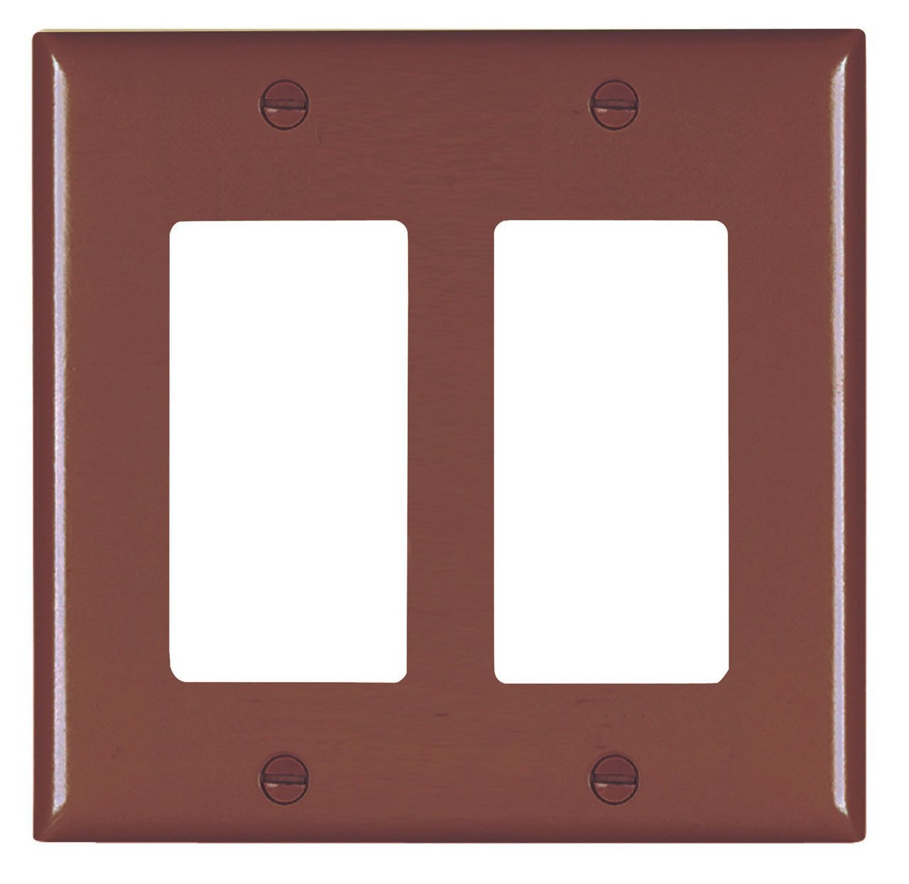 TP262 - TradeMaster® 2-Gang Nylon Wall Plate, 2 Decorator Openings, Brown