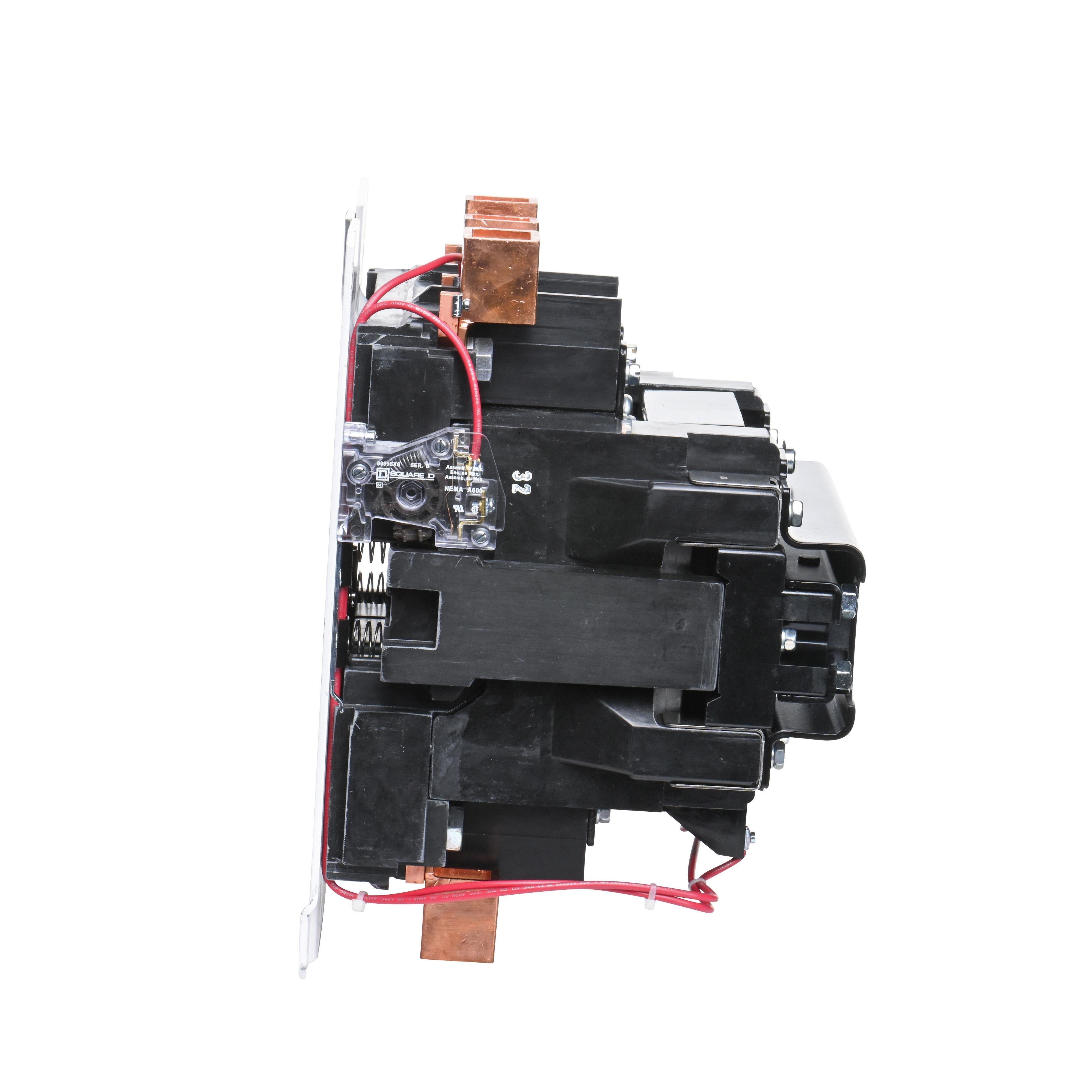 Picture of 8502SGO2V06 - NEMA Contactor, Type S, nonreversing, Size 5, 270A, 200HP at 575VAC, 3 phase, up to 100kA, 3 pole, 480VAC coil, open [TAA]