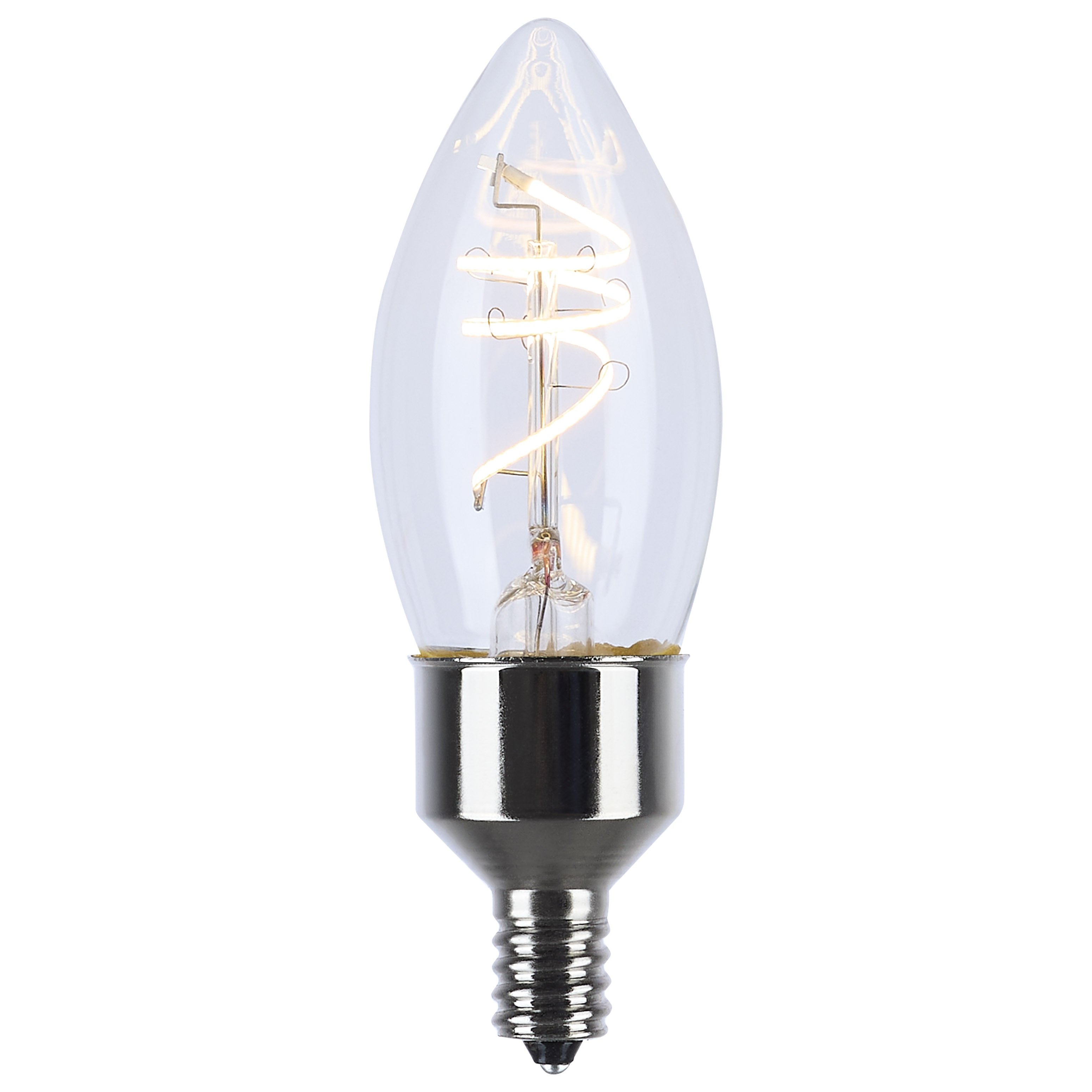 S11525 - 4 Watt LED - Reminiscent - Flex Gray Coil Filament - B11 - Candelabra Base - 2700K CCT - Clear - 120 Volt