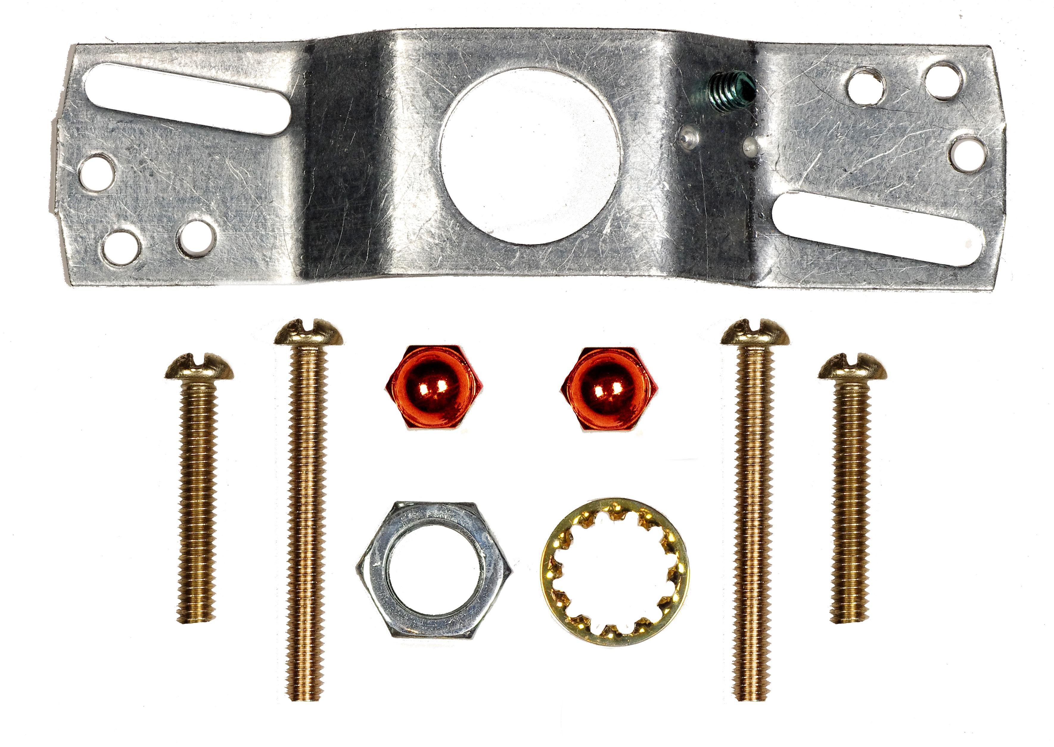 Picture of 90-1891 - Smooth Canopy Kit And Matching Hardware, Dark Antique Brass Finish, 5" Diameter, 7/16" Center Hole, 2-8/32 Bar Holes