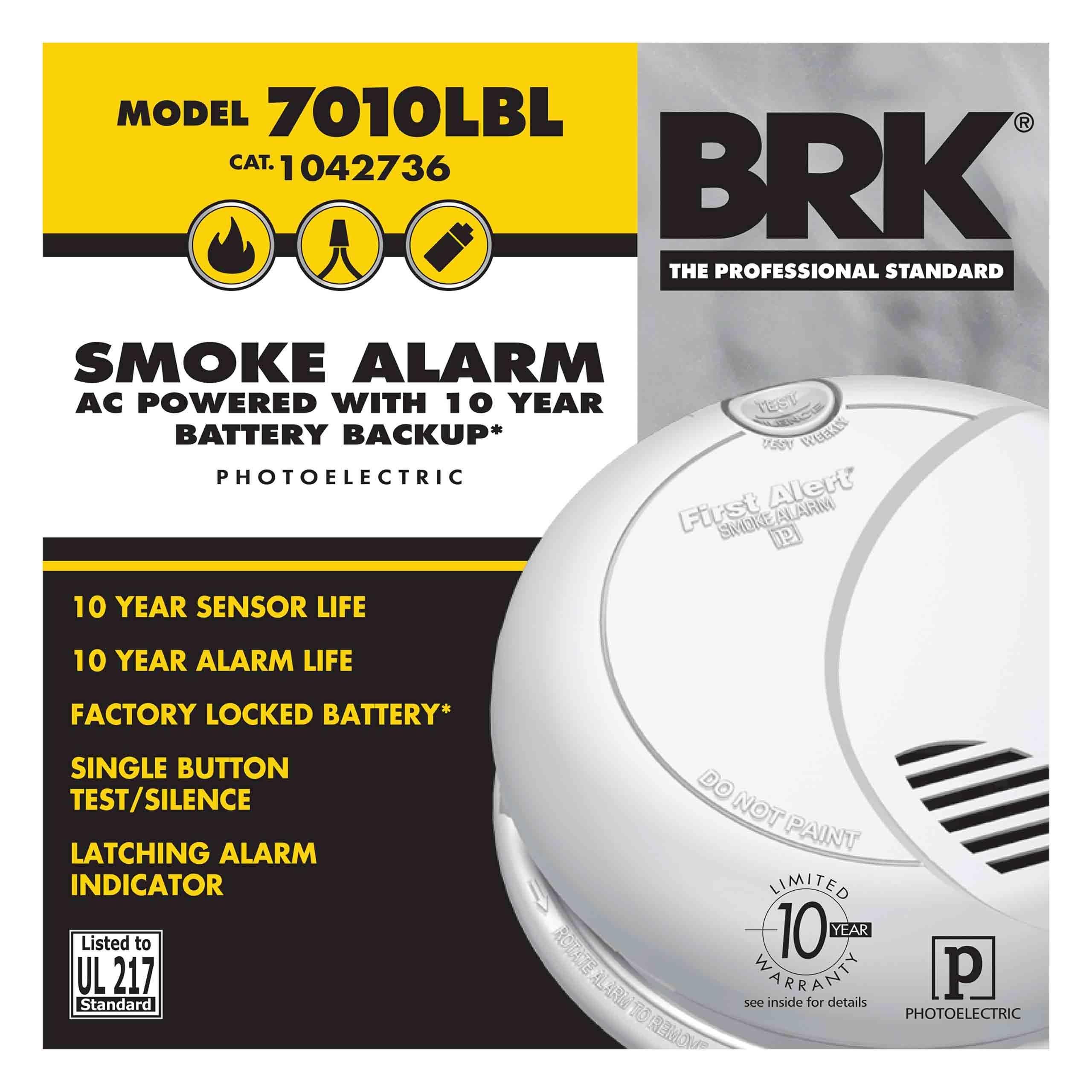 Picture of 1042736 - 120V AC/DC Smoke Alarm with 10-Year Sealed Lithium Battery Backup