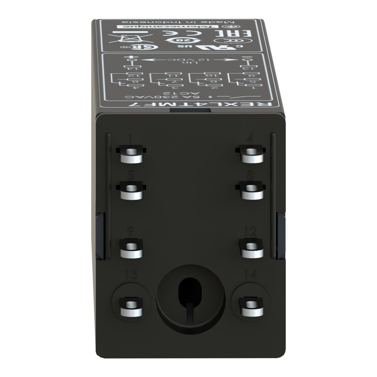 Picture of REXL4TMF7 - single function relay, Harmony Timer Relays, 5A, 4CO, 0.1s..100h, on delay, 120V AC