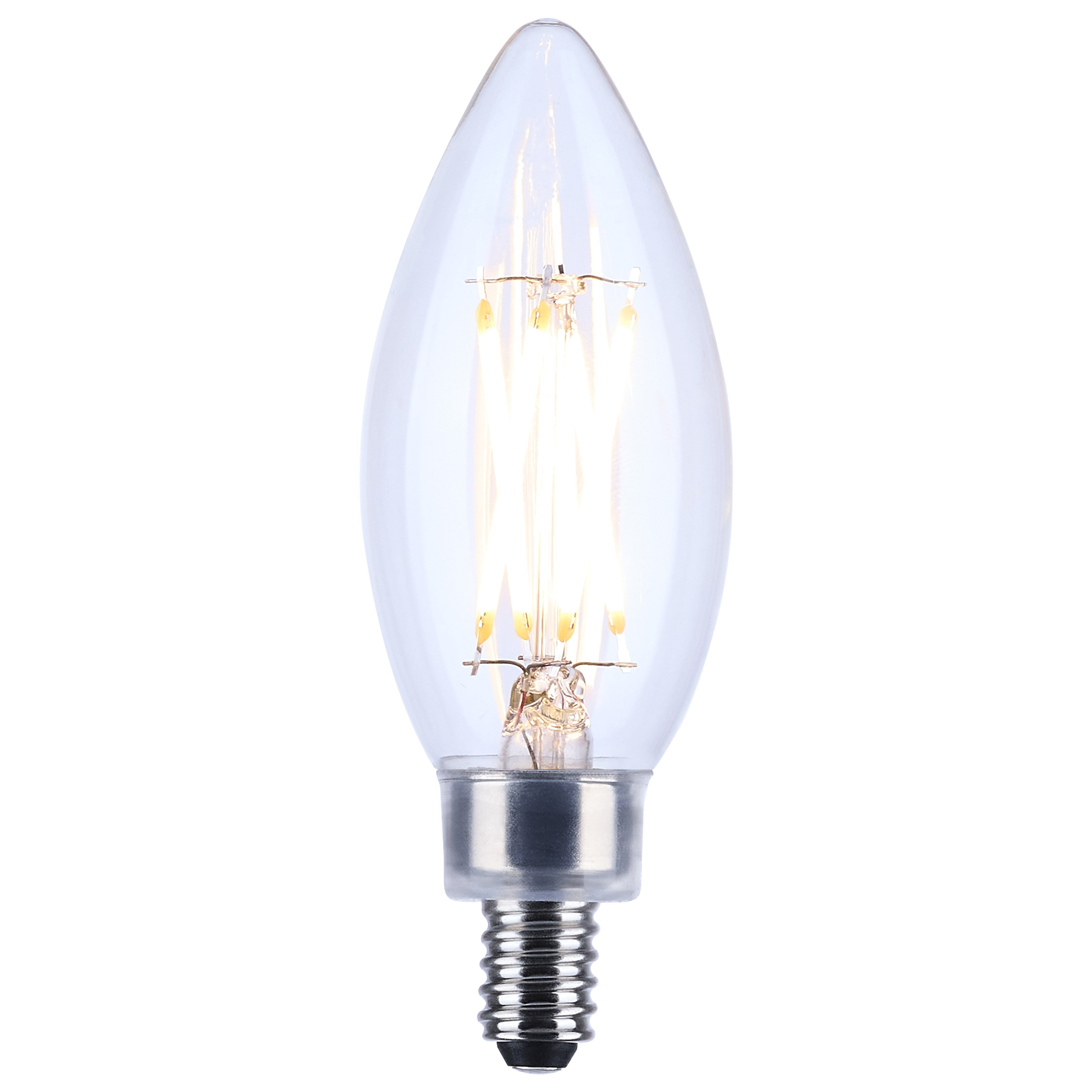 S21264 - 4 Watt B11 LED - Clear - Candelabra base - 90 CRI - 2700K - 120 Volt
