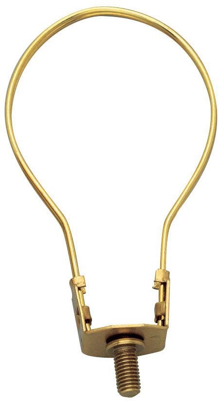 90/940 - Bulb Clip - 1/4-27 - 3-5/8" Height - 2-1/8" Diameter - Medium Base - Brass Plated Finish