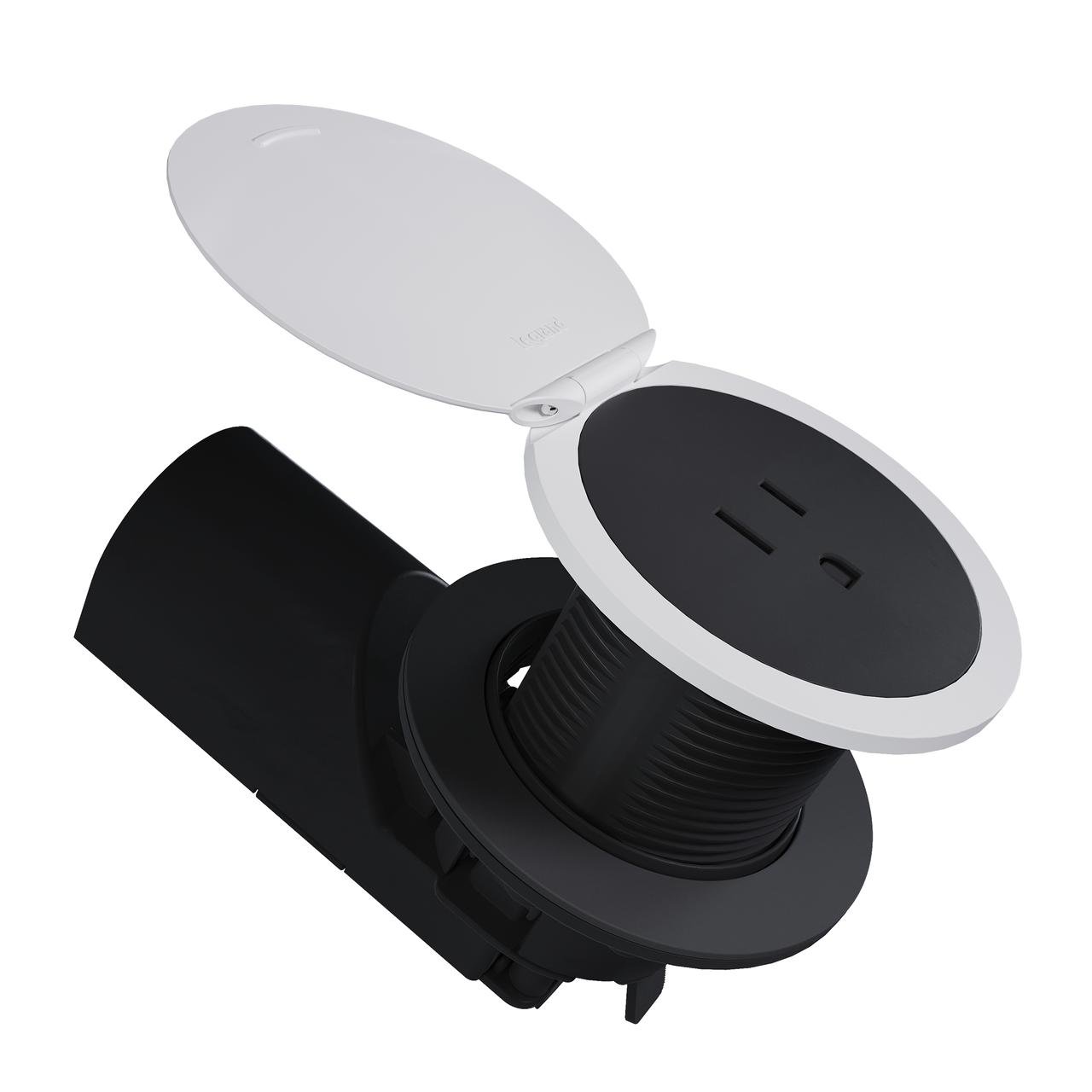 Picture of PAS CP498LMW, Matte White Kitchen Countertop Outlet Lid