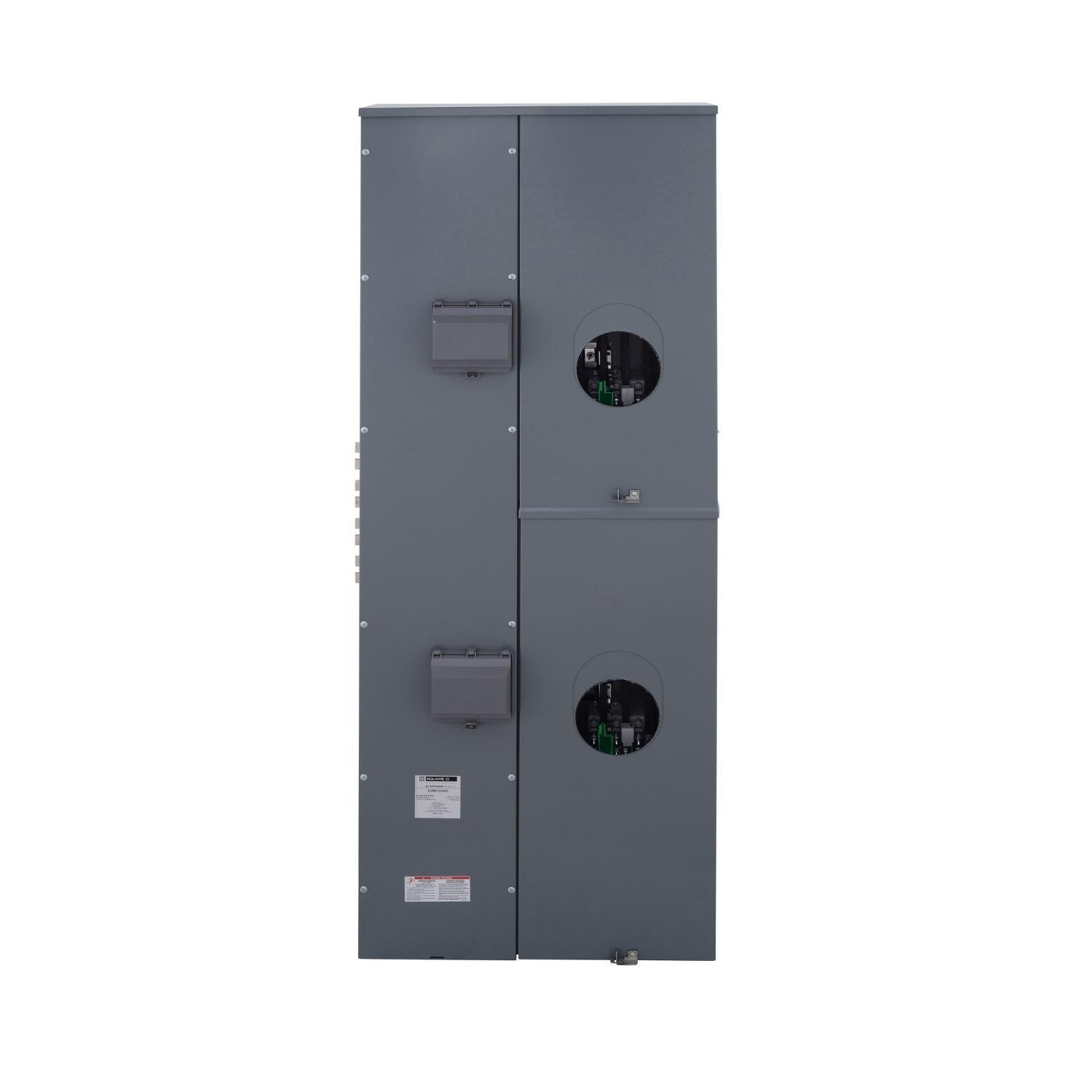 EZMK332400 - Branch unit, EZ Meter-Pak, 400A, 2 x 7 jaw sockets, 208Y/120VAC, manual bypass, ringless, 1200A Cu busbar