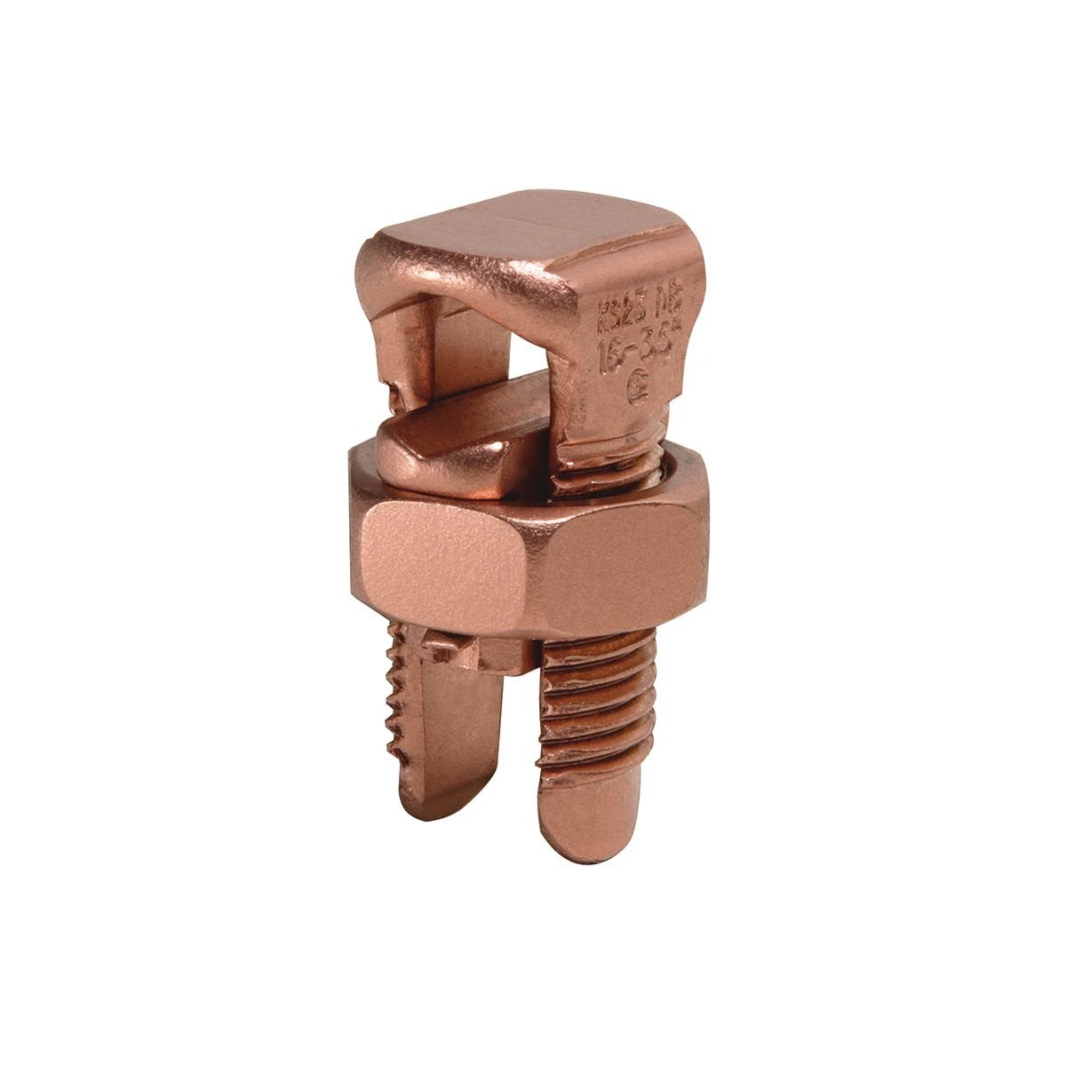 KS25 - Copper Split Bolt, Cu: 4 AWG-1/0 AWG (Str) (Run & Tap)
