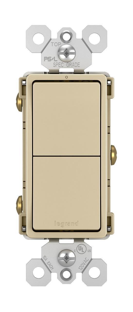 RCD11I - radiant® Two Single-Pole Switches, Ivory