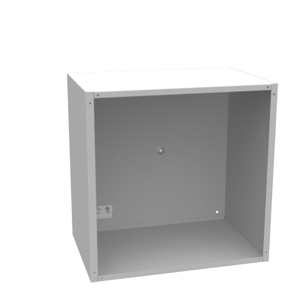 181812-SC1-NK - 18x12x18 Screw Cover Type 1 UL Listed Steel No Knockouts ANSI 61 Gray Cover With Teardrop Slots Mounting Holes In Back