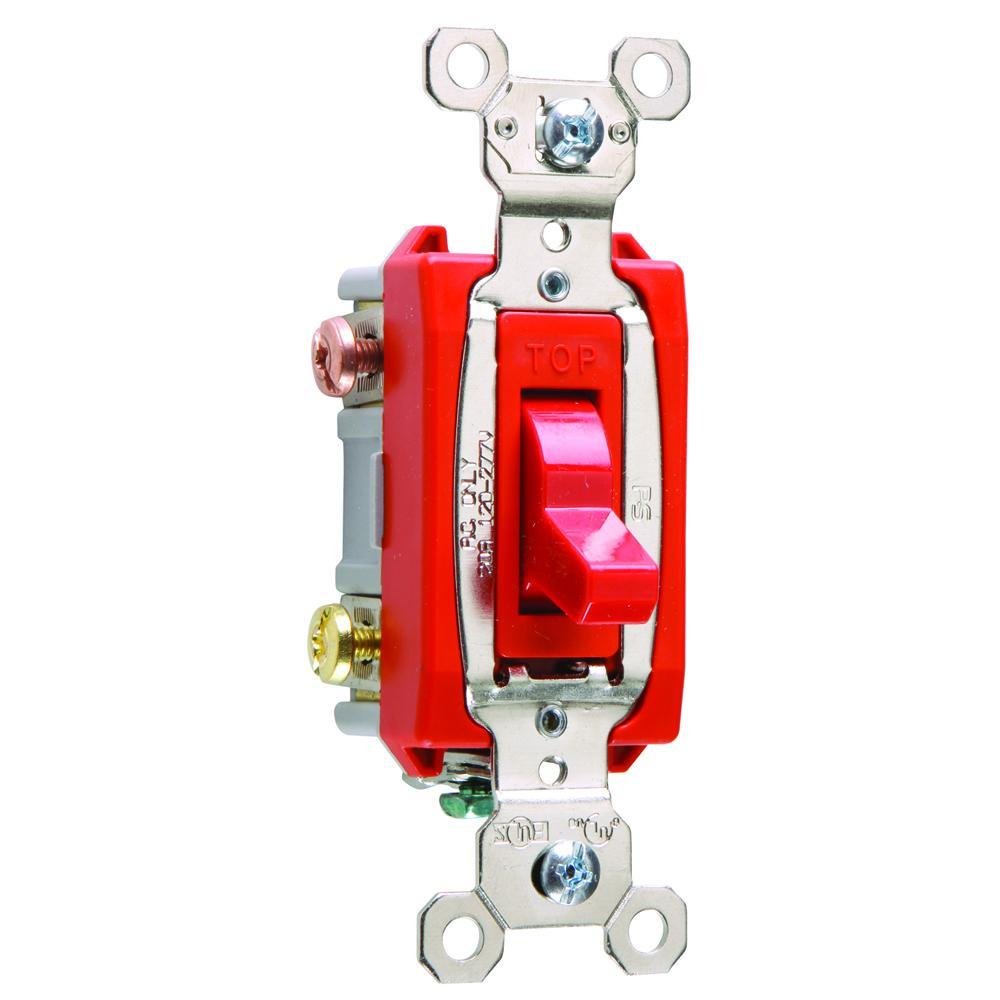 PS20AC3-RED - Industrial Extra Heavy Duty Specification Grade Switch, Red