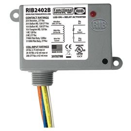 RIB2402B - Enclosed Relay 20Amp SPDT 24VAC/DC/208-277VAC