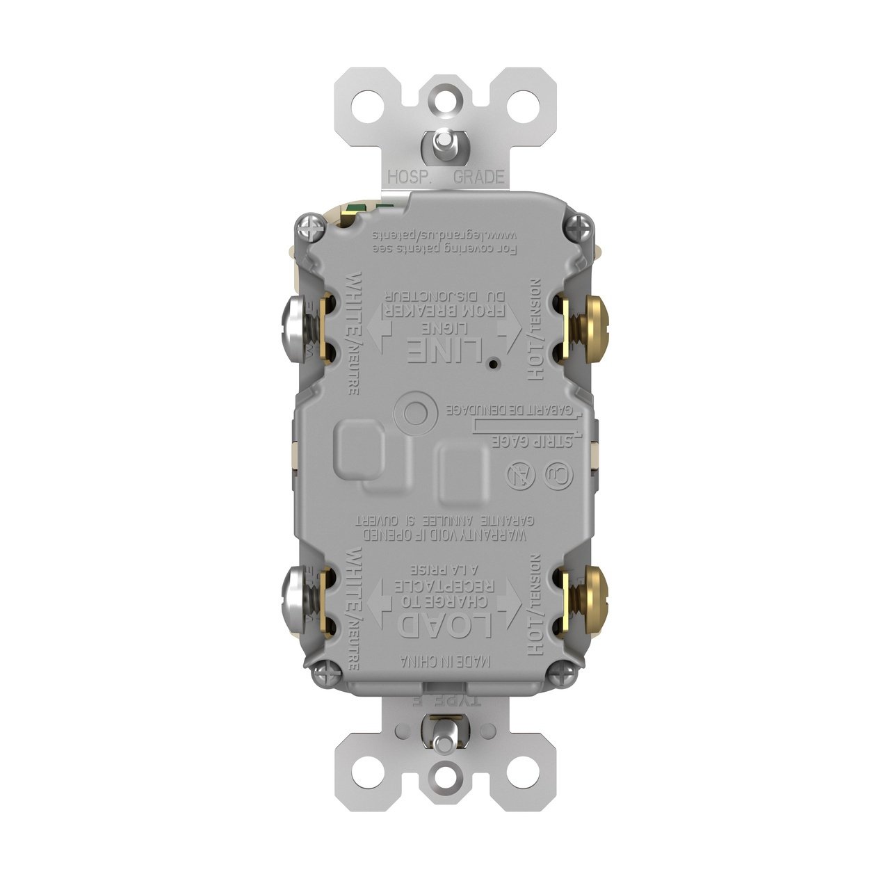 2097-TRWRLA - radiant® Tamper-Resistant Weather-Resistant 20A Duplex Self-Test GFCI Receptacles with SafeLock® Protection, Light Almond