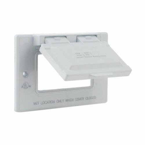 5101-1 - 1-Gang Weatherproof Cover, Horizontal, GFCI, White