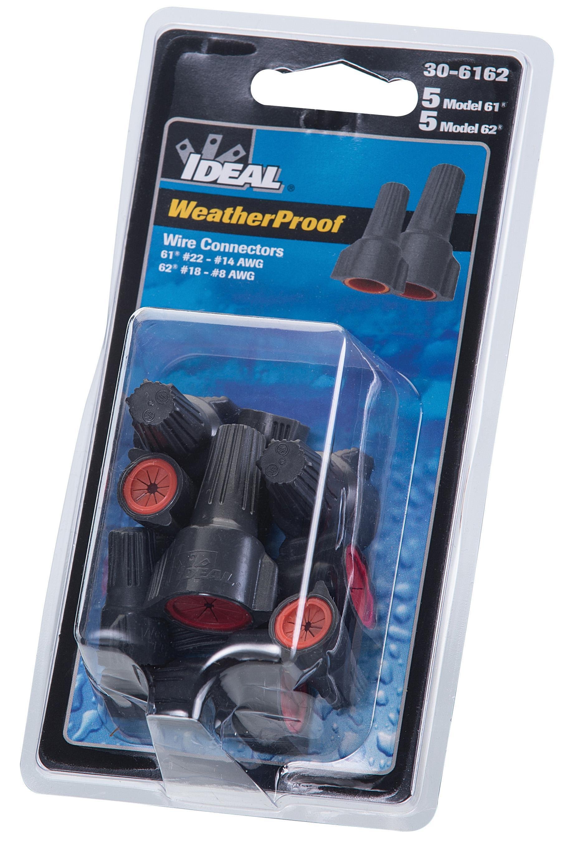 30-6162 - WeatherProof Wire Connector, Models 61®/62®, Card of 10, 5 of each model