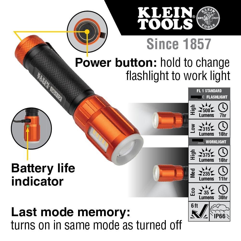 Picture of 56412 - Rechargeable LED Flashlight with Worklight