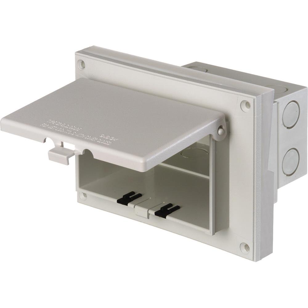 DBHR151W - Low profile Inbox for retrofit siding construction. Horizontal with white cover. Siding Lap size 5/8"