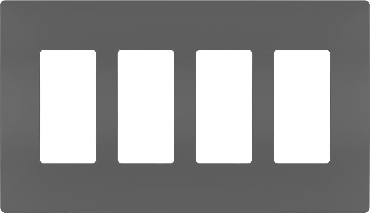 Picture of RWP264BK - radiant® 4-Gang Screwless Wall Plate, Black