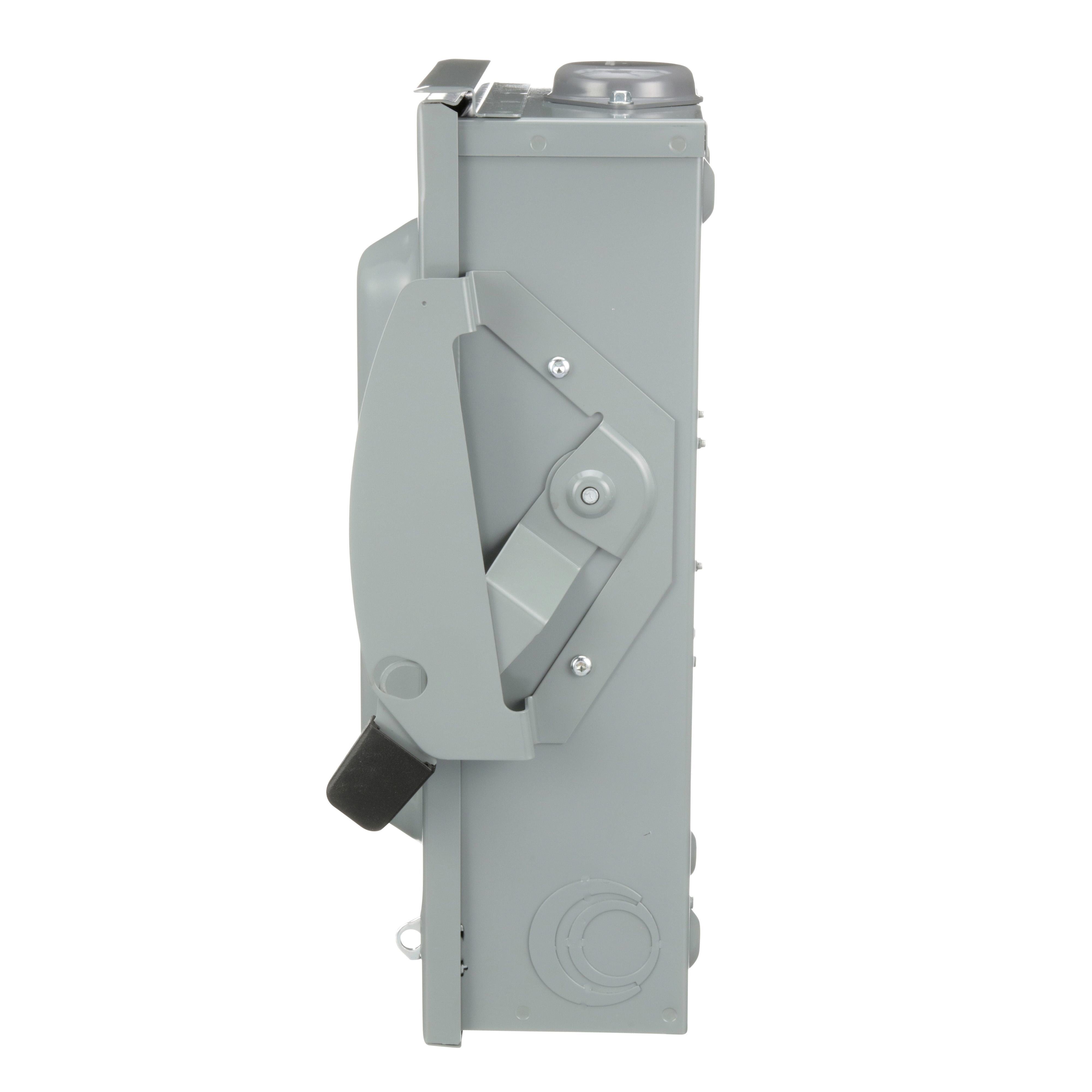 Picture of DU323RB - Safety switch, general duty, non fusible, 100A, 3 pole, 3 wire, 30hp, 240VAC, NEMA 3R, bolt on hub provision