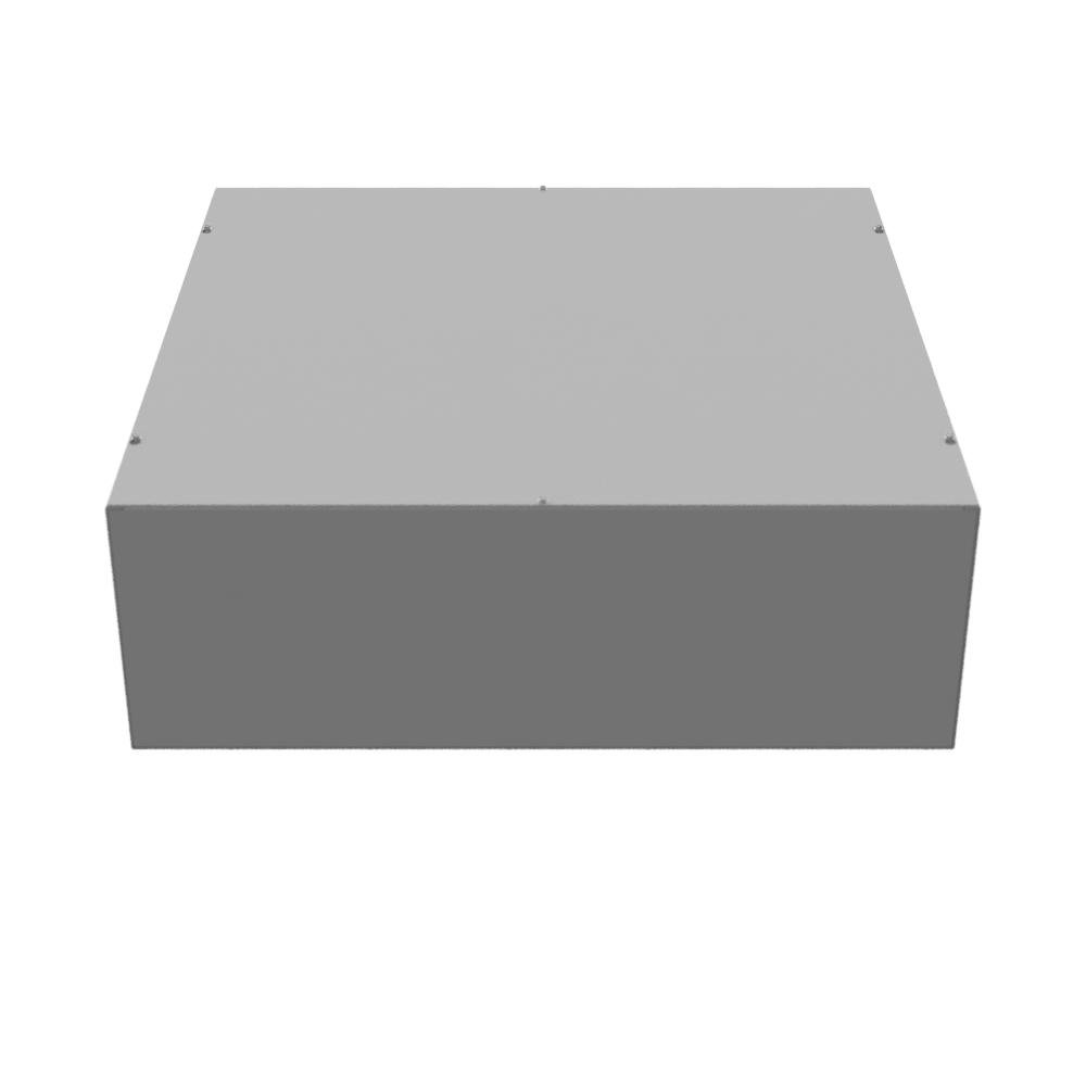 Picture of 363612-SC1-NK - 36x12x36 Screw Cover Type 1 UL Listed Steel No Knockouts ANSI 61 Gray Cover With Teardrop Slots Mounting Holes In Back