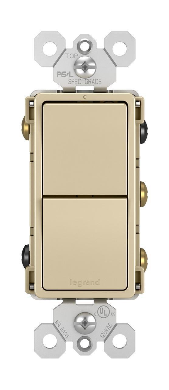 Picture of RCD33I - radiant® Two Single Pole/3-Way Switches, Ivory