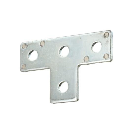 Picture of AB220M EG - Flat T-Bracket, Steel, 4-Holes, Electro-Galvanized Finish, 3-1/2 L x 1-5/8 in. W