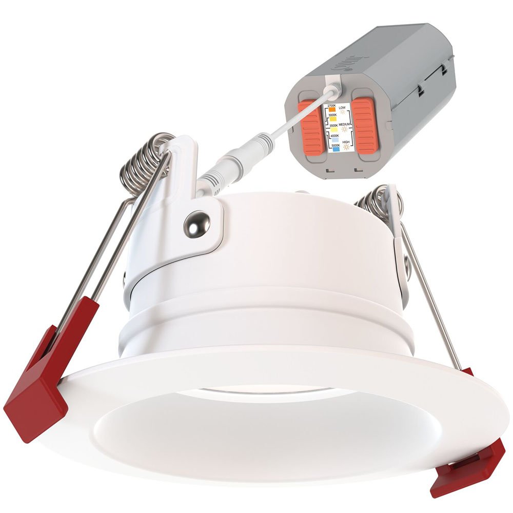 WF2DREGSMALO25SWW590CRI120MWM6 - Wafer 2 in. Regressed Smooth Adjustable Lumen and CCT Canless IC Rated Dimmable Integrated LED Recessed Light Trim