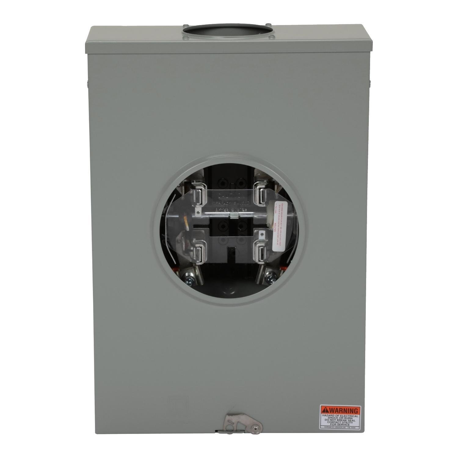 UTH4213T - Individual meter socket, ringless socket, lever bypass, 4 jaws no release, OH, UG, 200 A, up to 600 VAC single phase 3W