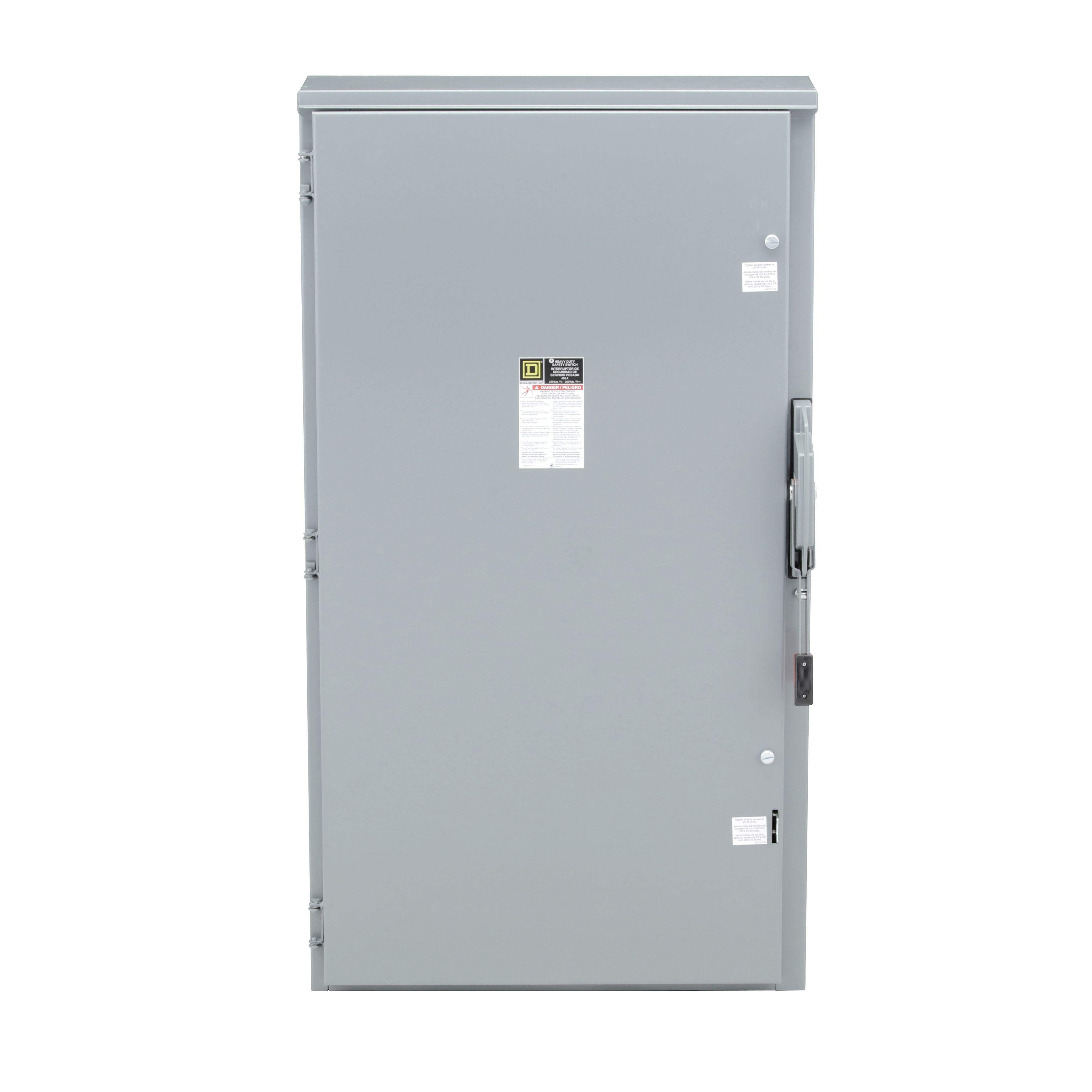 Picture of H325NR - Safety switch, heavy duty, fusible, 400A, 4 wire, 3 pole, 1 neutral, 125hp, 240VAC/250VDC, NEMA 3R