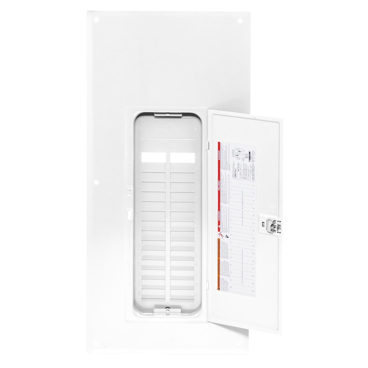 HOMC30UCW - Replacement cover, Homeline, for 30 space load center, combination flush and surface, white