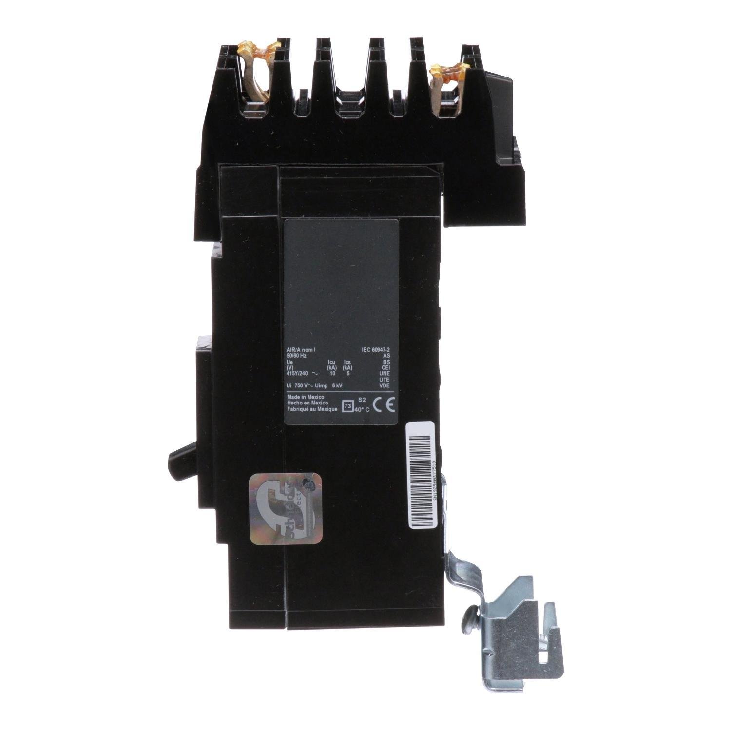 Picture of QGA222002 - Circuit breaker, PowerPacT Q, 200A, 2 pole, 240VAC, 65kA, I-Line, thermal magnetic, 80%, AC