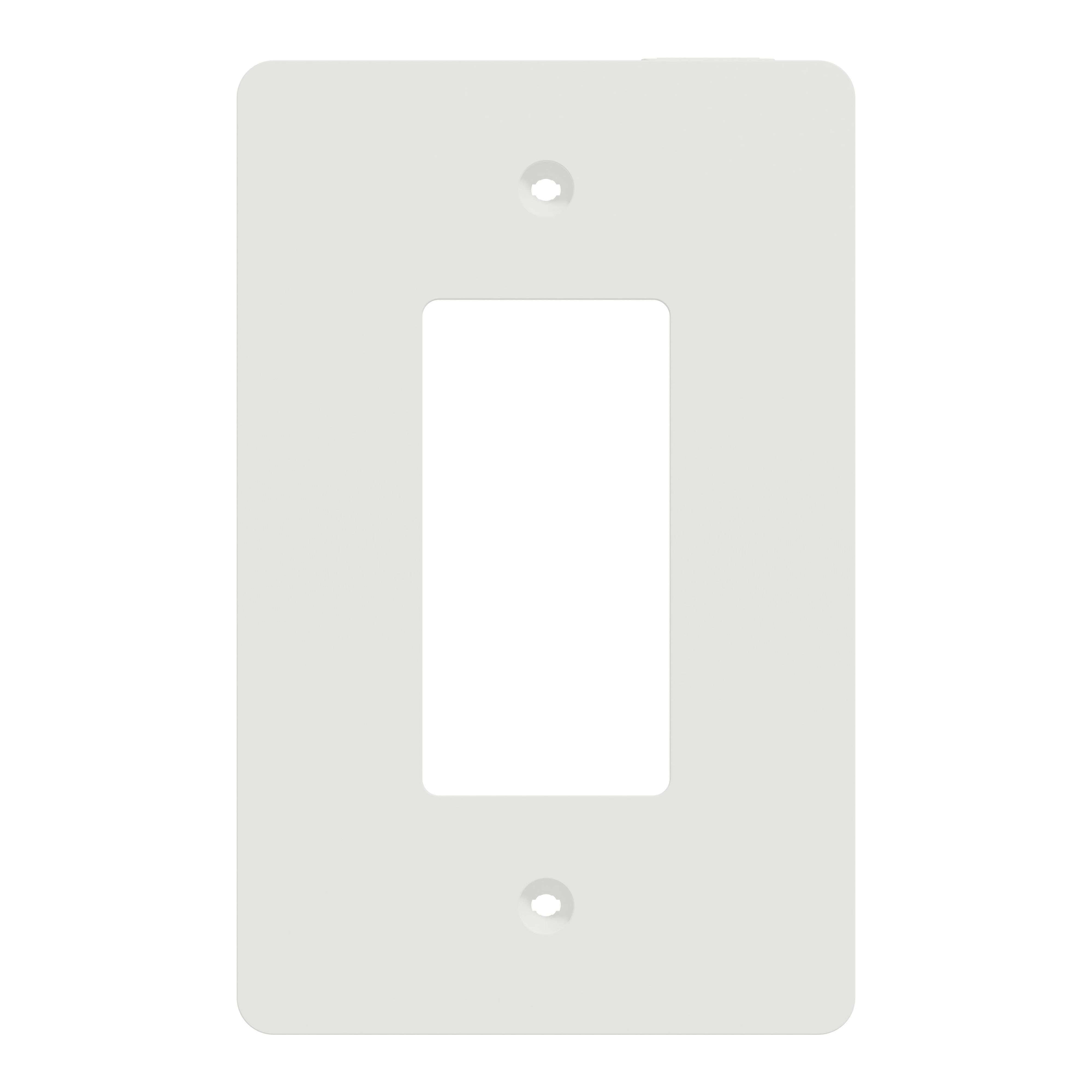 SQWS141001WH - Cover frame, X Series, 1 gang, screw fixed, mid sized plus, white, matte finish