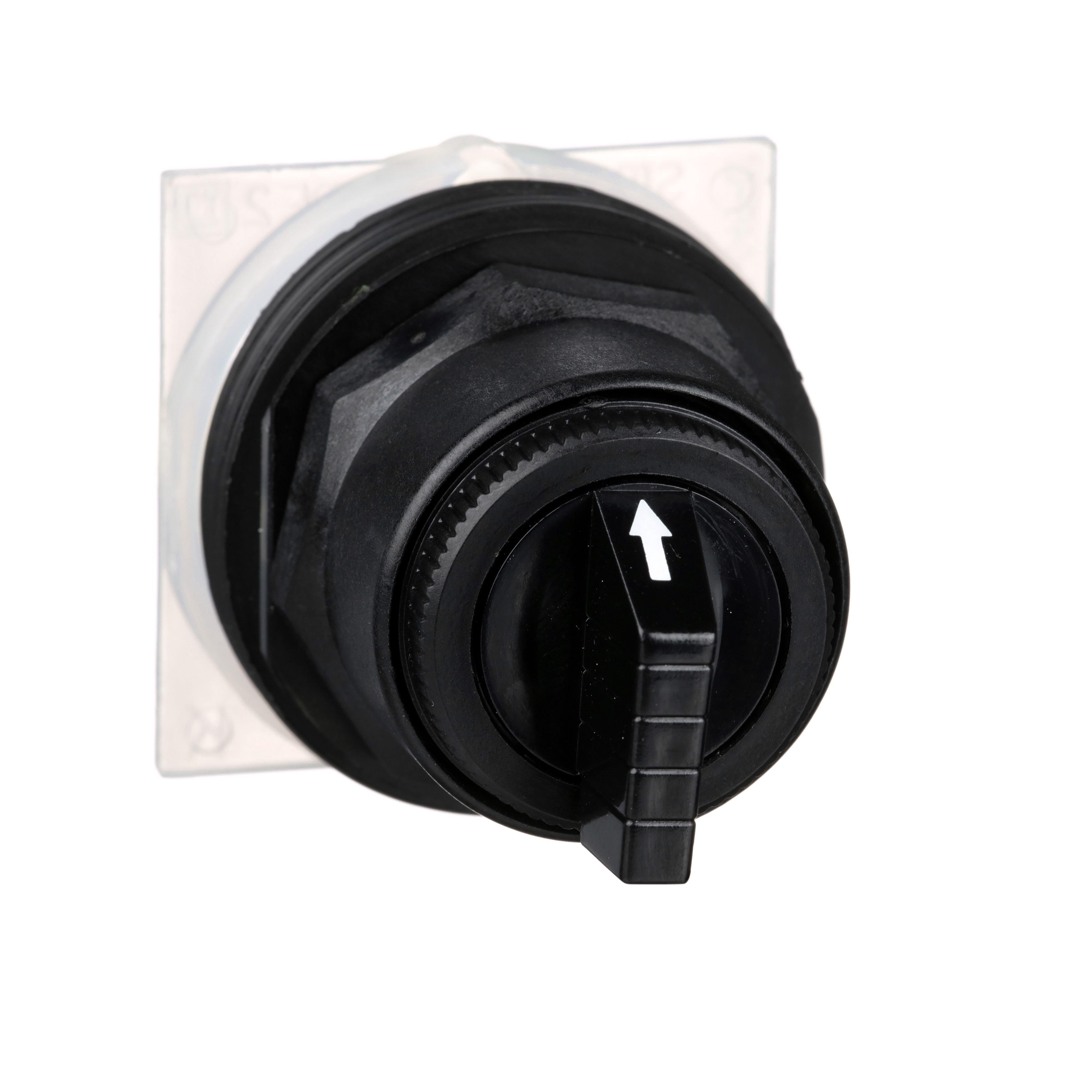 Picture of 9001SKS43B - 30mm Push Button, Type SK, selector switch, 3 position, C cam, black knob