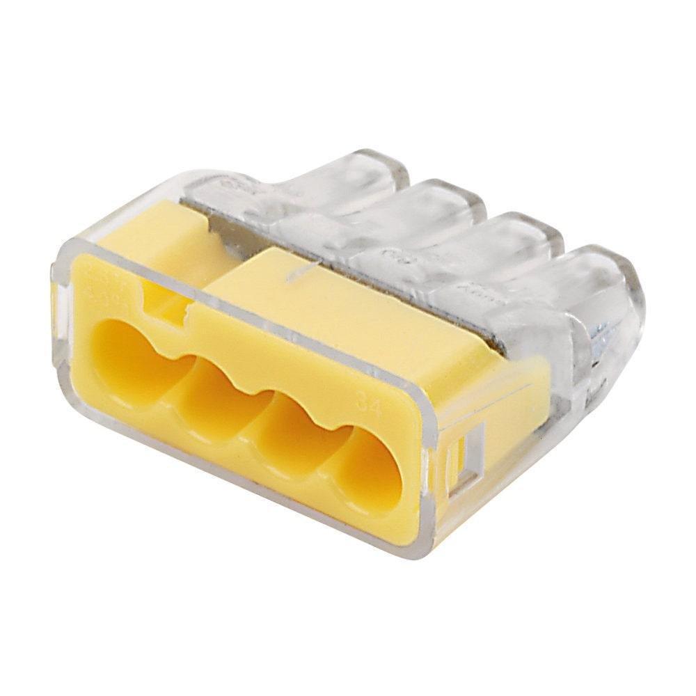 Picture of 30-1034J - In-Sure® Push-In Wire Connector, Model 34 4-Port Yel, Jar of 200