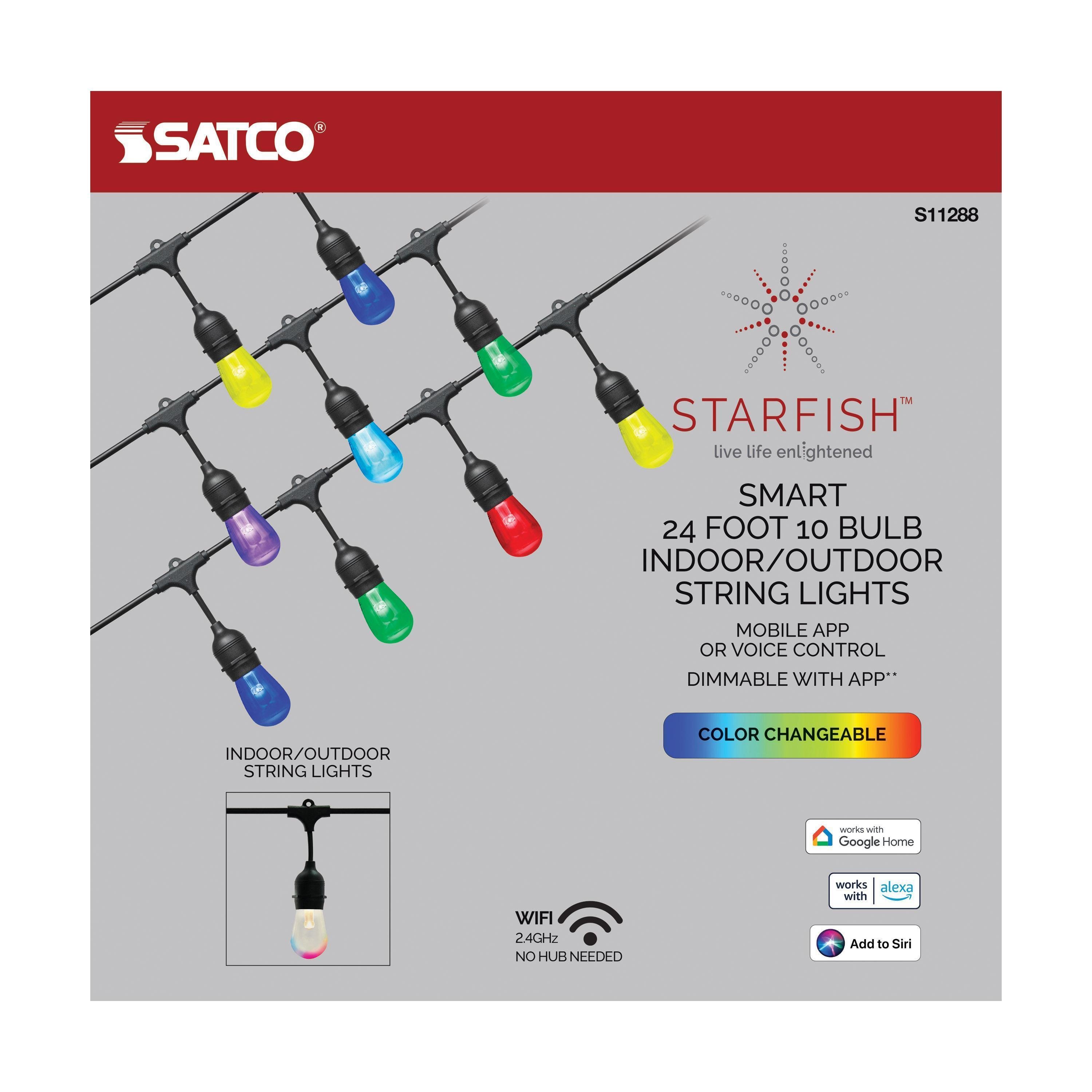 Picture of S11288 - 10 Watt - LED String Light - Starfish IOT - 120 Volts - 260 Lumens - RGBW