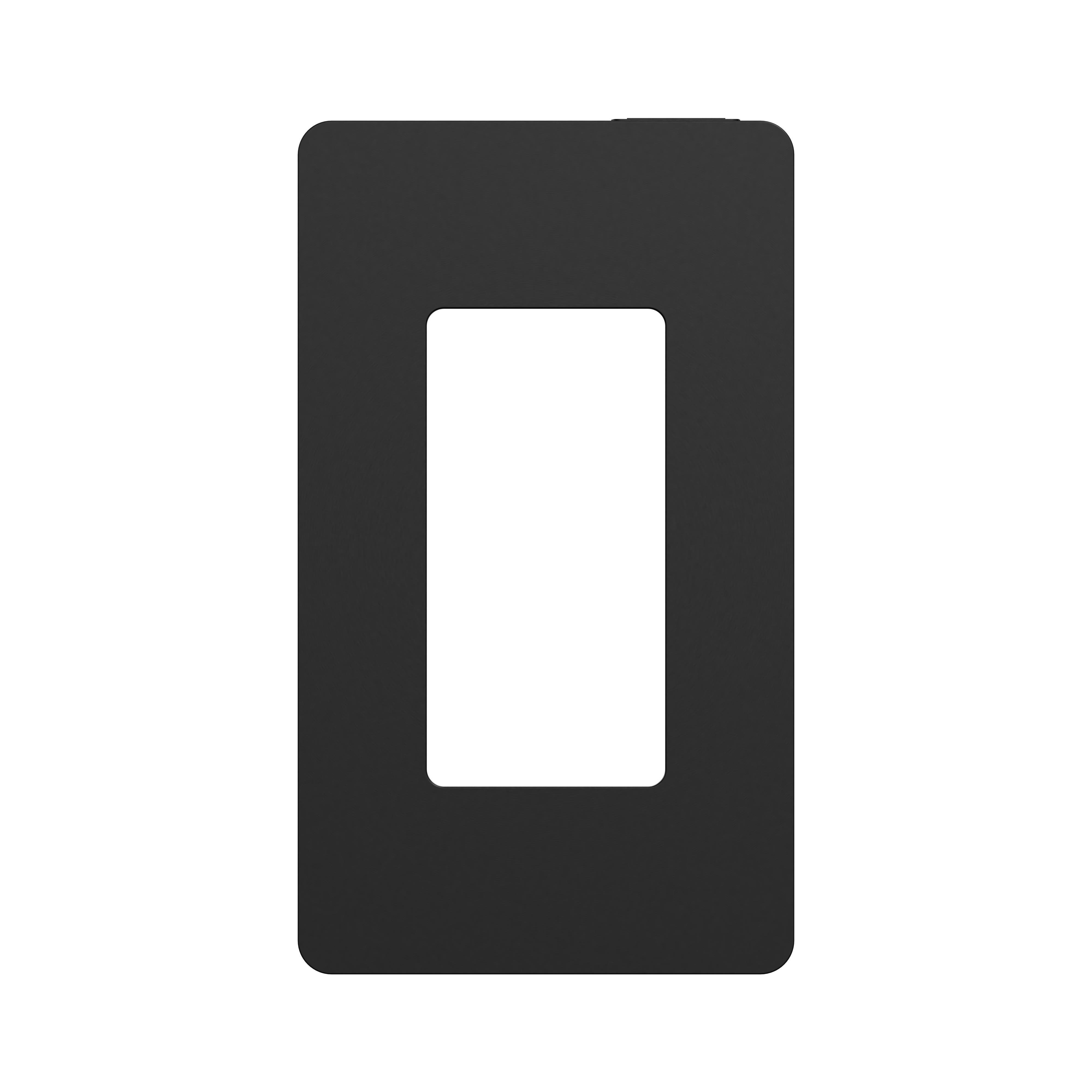 SQWP141001BK - Cover frame, X Series, 1 gang, screwless, black, matte finish