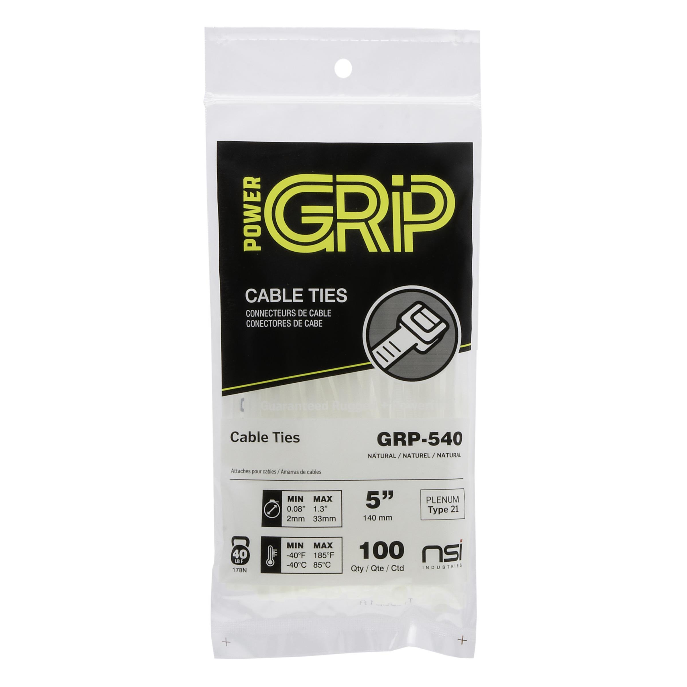 Picture of GRP-540 - 5”, Natural General Purpose 40lb Cable Ties, 100 Pack