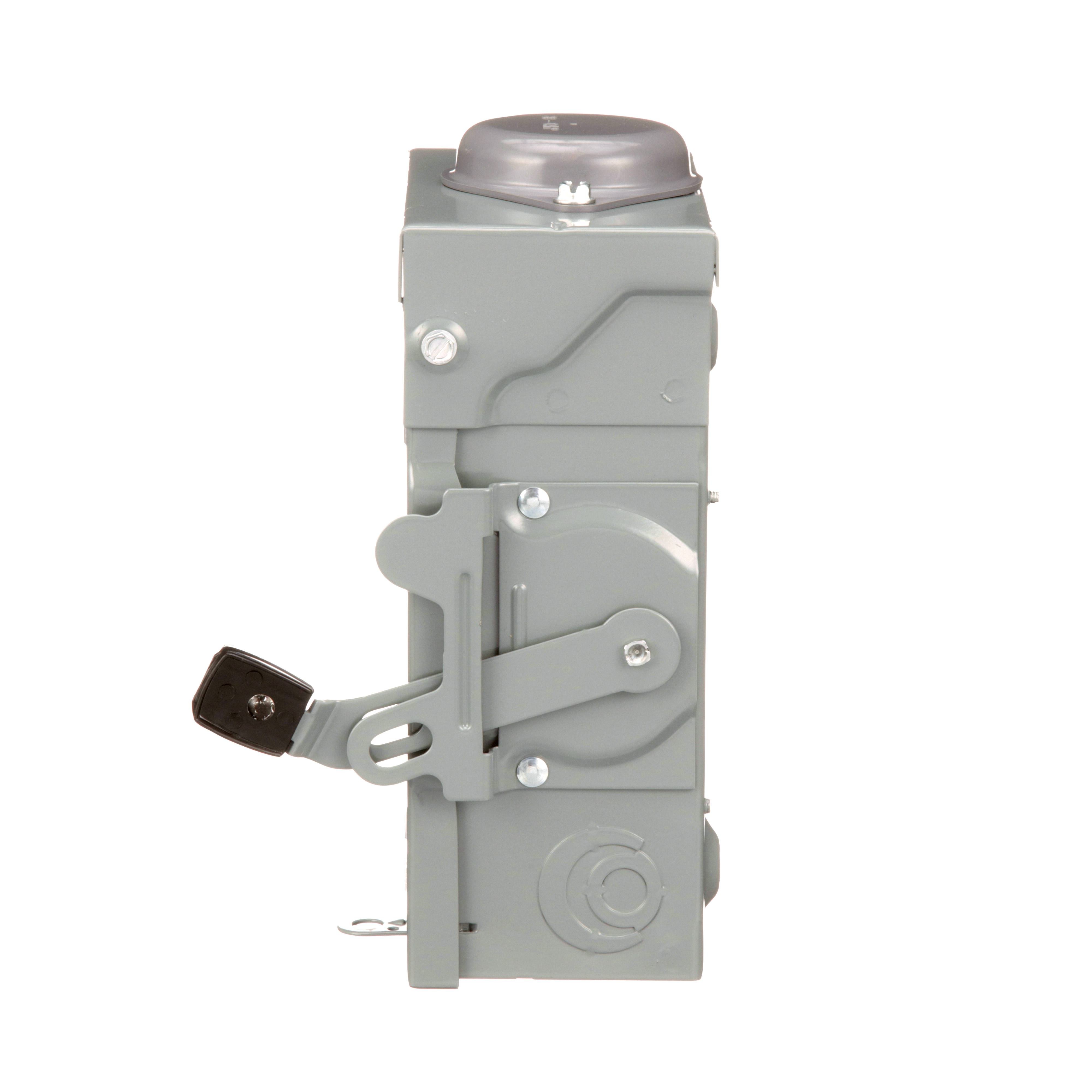 Picture of D321NRB - Safety switch, general duty, fusible, 30A, 3 pole, 7.5hp, 240VAC, NEMA 3R, bolt on provision, neutral factory installed
