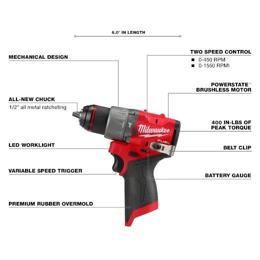Picture of 3404-20 - M12 FUEL™ 1/2" Hammer Drill/Driver