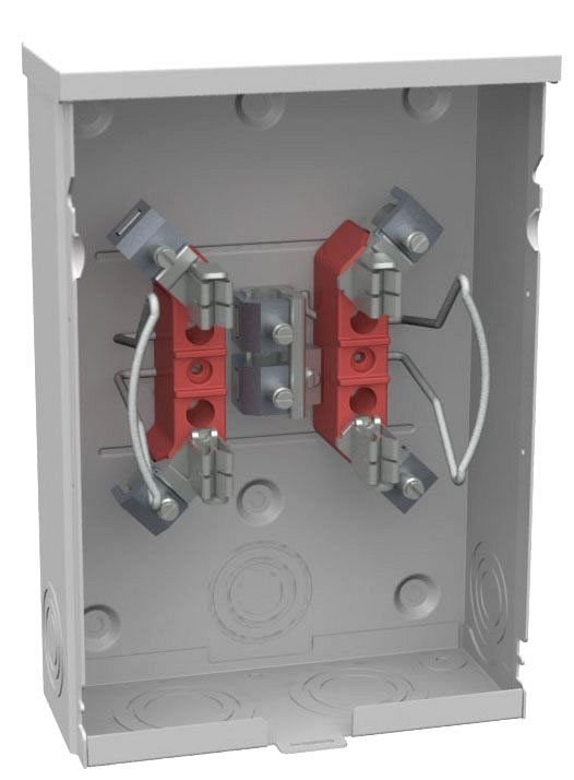 U7487-O-TG - 4 Terminal Ringless Plain Top Triplex Ground 125 Ampere