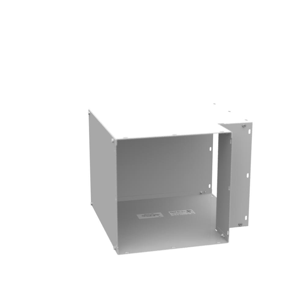 1212L90C - 16x12x16 Wireway Elbow 90 Corner ANSI 61 Gray Steel