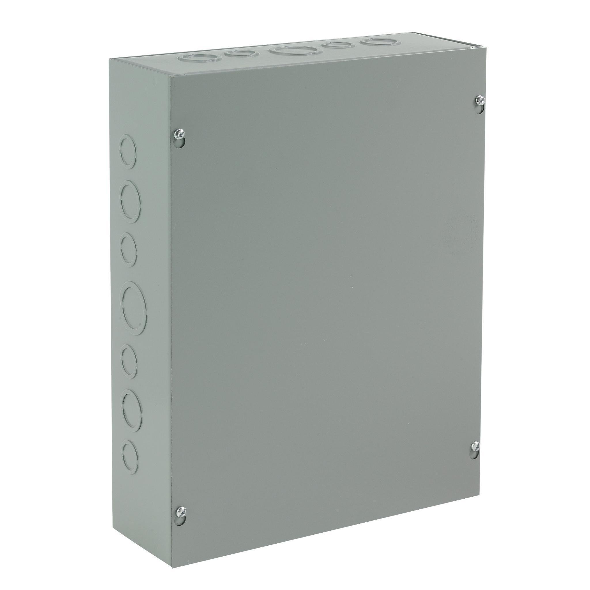 Picture of ASE6X6X4 - Screw-Cover Enclosure Type 1 with Knockouts, 6x6x4, Gray, Steel