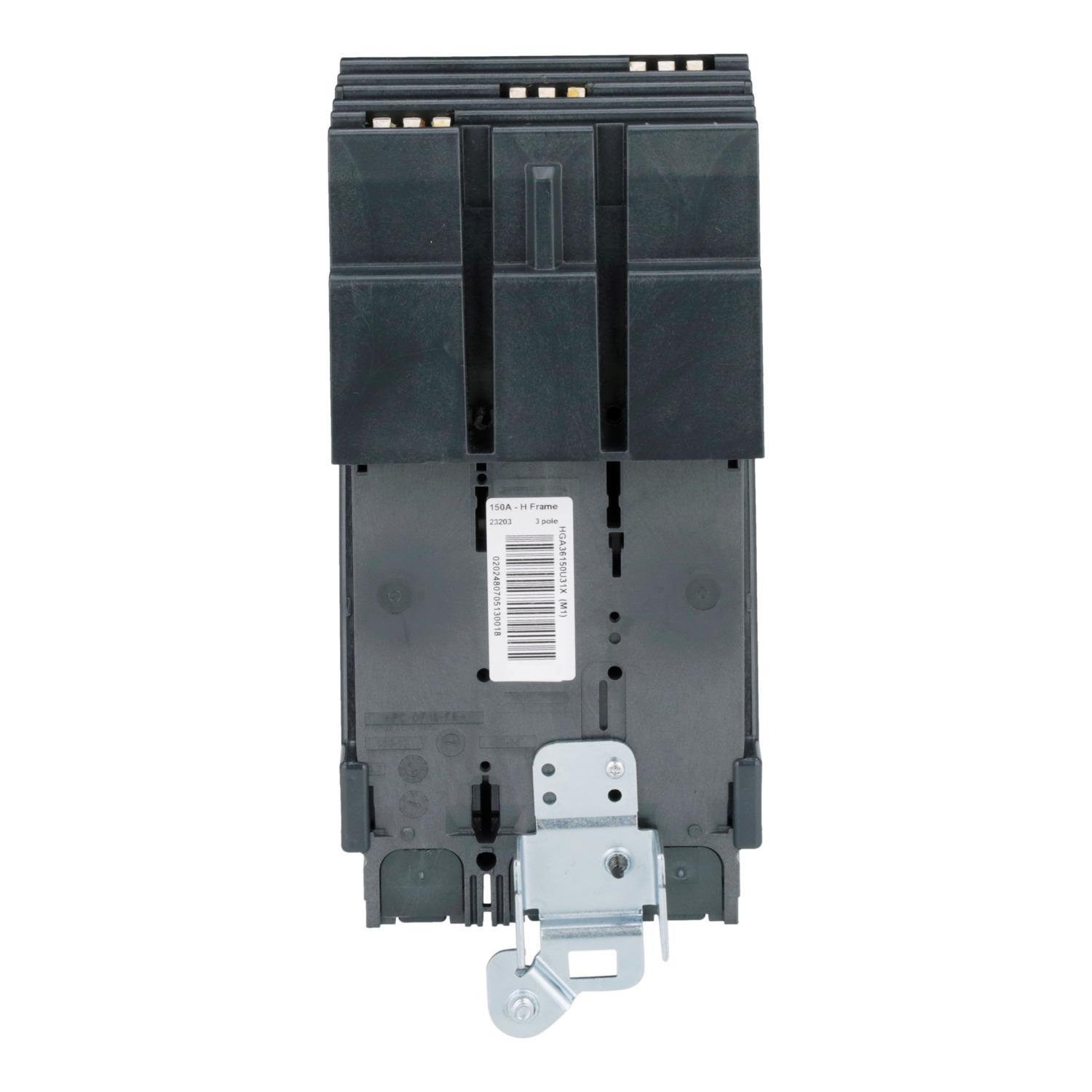 Picture of HGA36150U31X - Circuit breaker, PowerPacT H, 150A, 3 pole, 600VAC, 18kA, I-Line, Micrologic 3.2, 80%, ABC