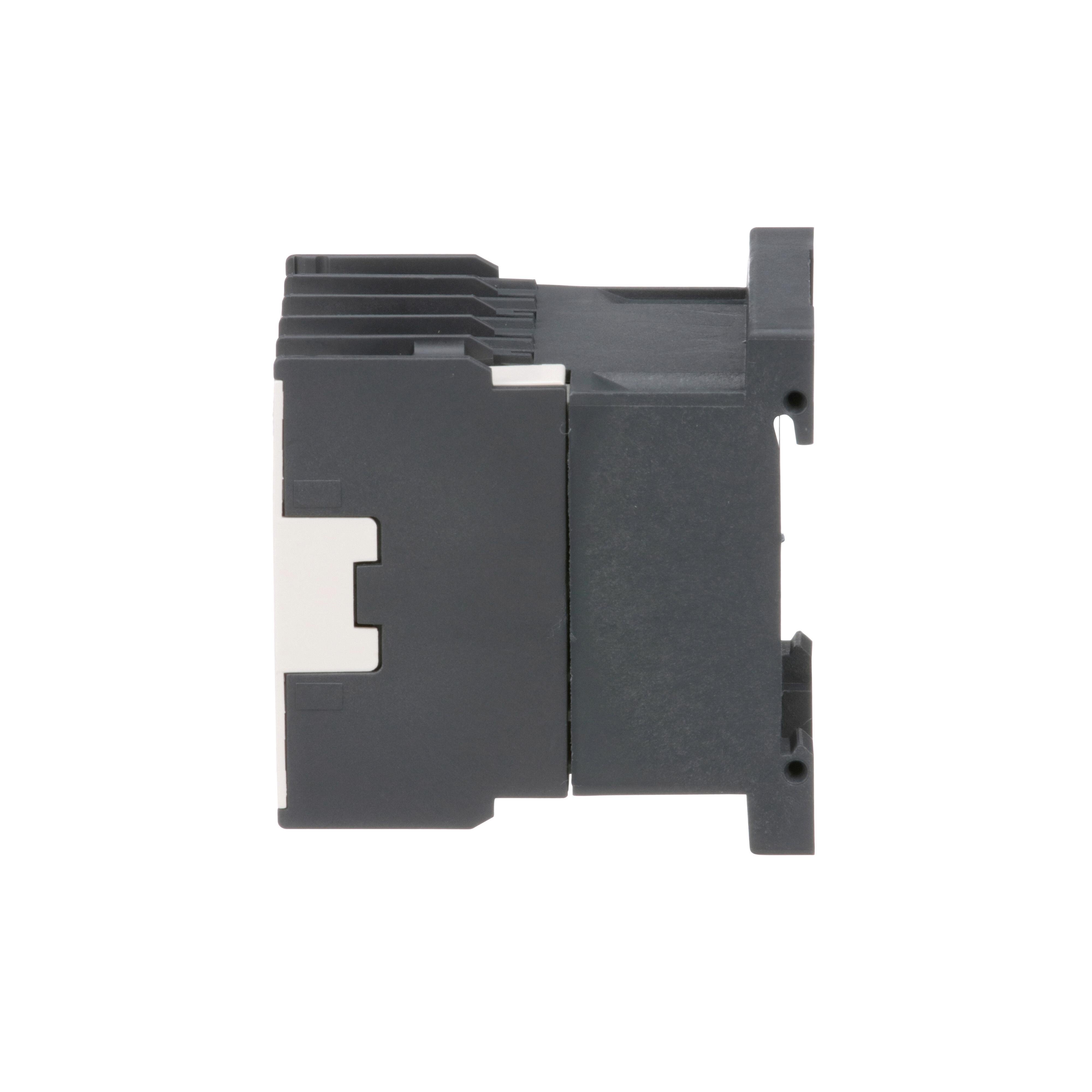 Picture of LC1K0910F7 - Contactor, IEC, TeSys K, 9A, 3 P, 5 HP at 480VAC, nonreversing, 1 NO auxilliary contact, 110VAC 50/60 Hz coil