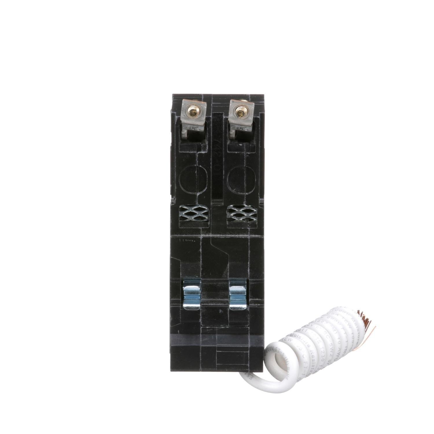Picture of QOB230GFI - [TAA] Mini circuit breaker, QO, 30A, 2 pole, 120/240VAC, 10kA, bolt on, 6mA grd fault A, pigtail