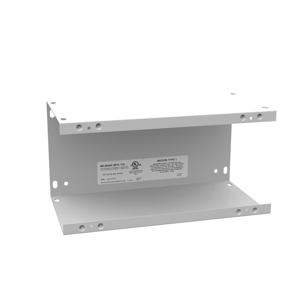 6612-GSC1-NK - 6x12x6 Screw Cover Wireway Type 1 UL Listed Steel No Knockouts ANSI 61 Gray