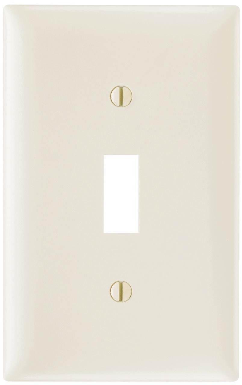 TP1-LA - TradeMaster® 1-Gang Nylon Wall Plate, 1 Toggle Switch Opening, Light Almond