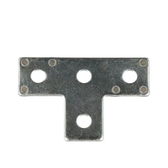 AB220M EG - Flat T-Bracket, Steel, 4-Holes, Electro-Galvanized Finish, 3-1/2 L x 1-5/8 in. W