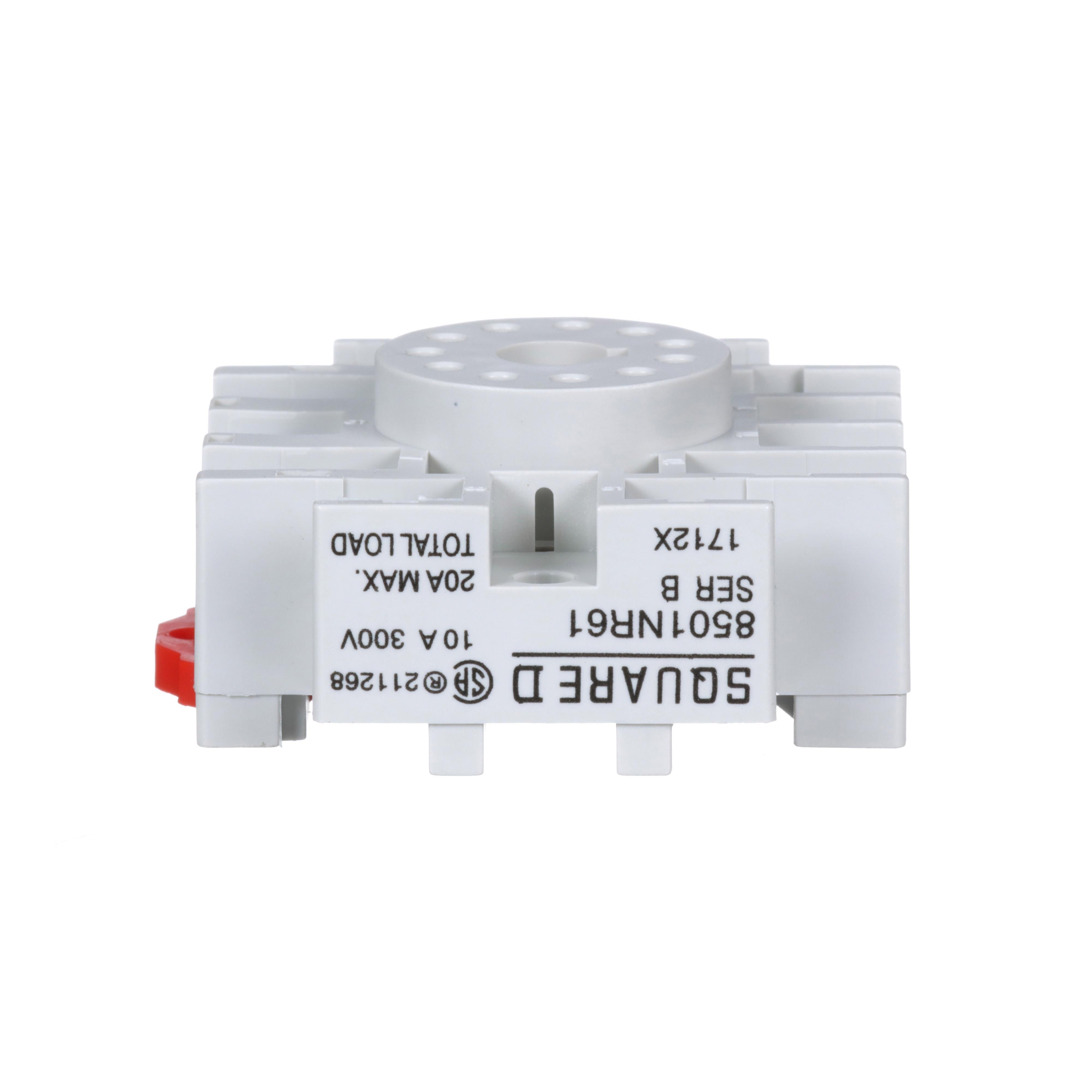 Picture of 8501NR61 - Plug in relay, Type N, relay socket, 11 tubular pin, single tier, for 8510KP relays and 9050JCK timers