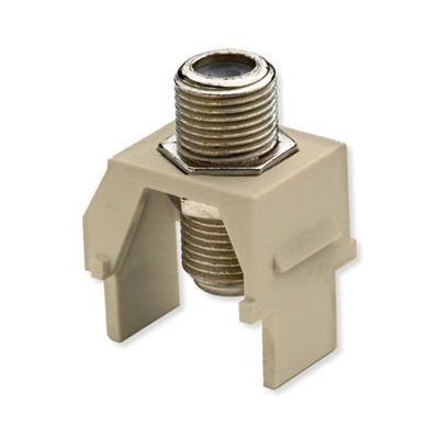 WP3479-IV - Non-Recessed Nickel F-Connector, Ivory