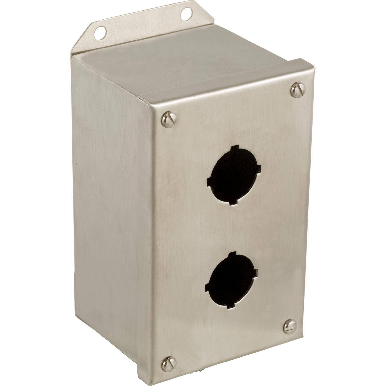 Picture of 9001KYSS2 - Empty enclosure control station, Harmony 9001K, Harmony 9001SK, stainless steel, 2 cut outs, 30mm